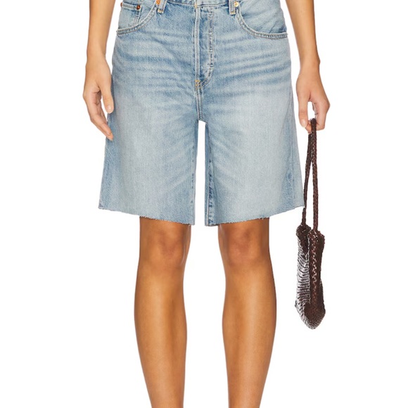 Re/Done Pants - Re/Done Light Blue 90s Comfort Jean Shorts